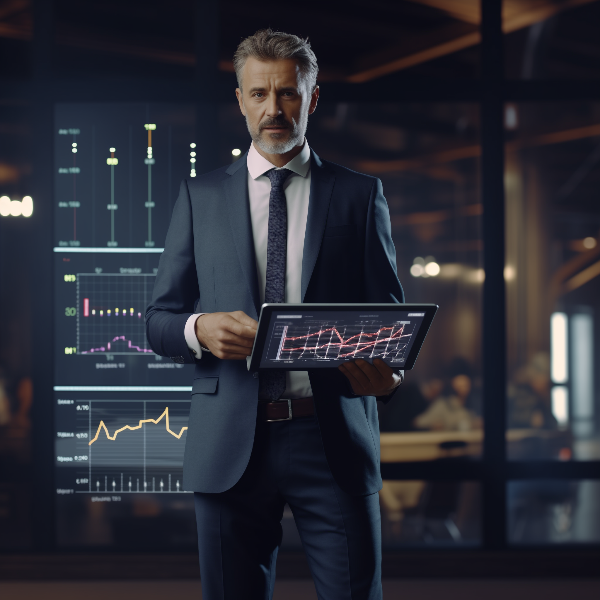 Business person working on laptop